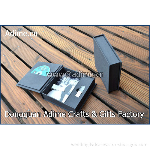 Leather Cotton CD DVD USB Photo Prints Image Packaging Gift Box
